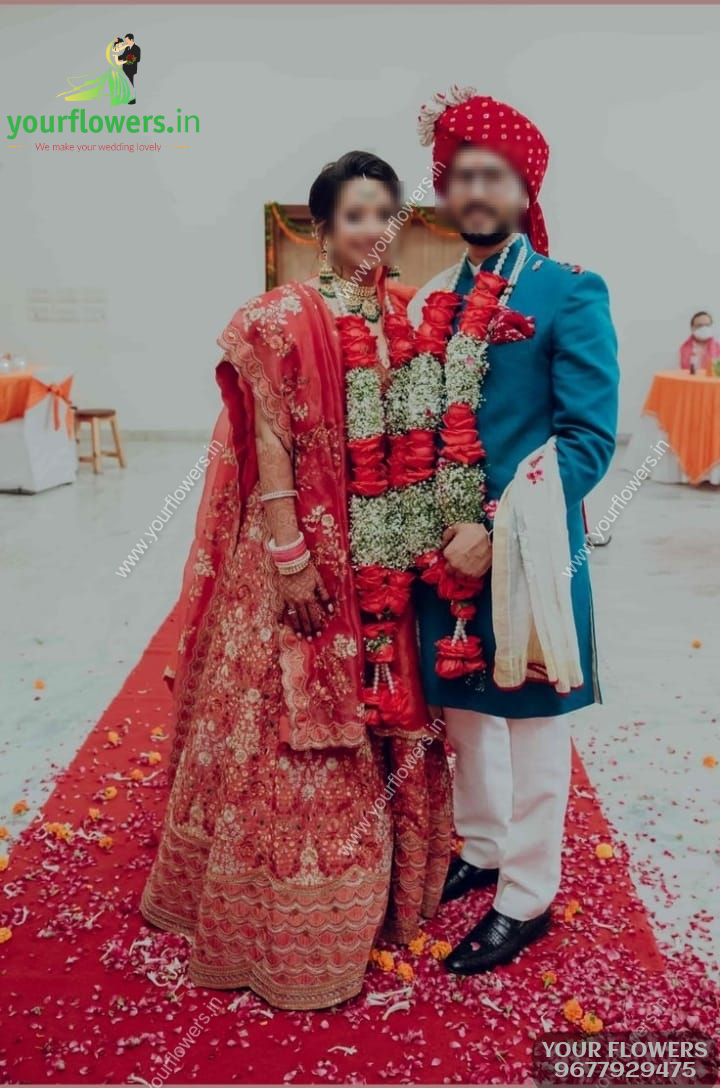 Marriage Malai for red colour saree & lehenga dress