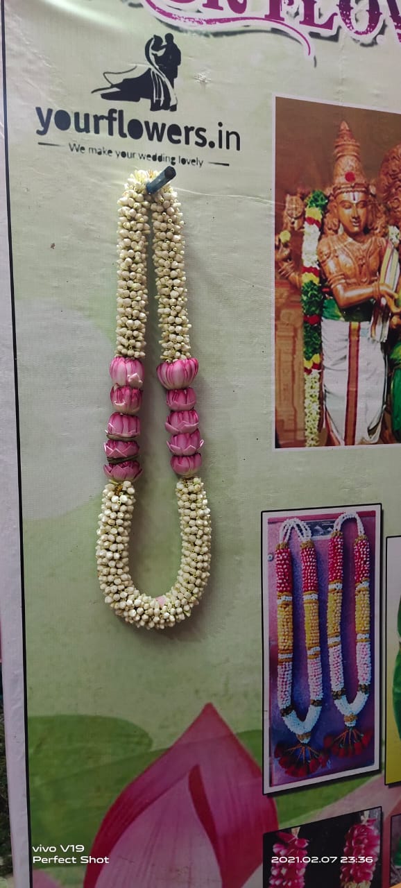 Lotus Garlands Thamarai Malai , wedding flower mala price in kanyakumari Tirunelveli Thenkasi Virudhunagar