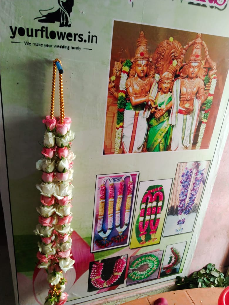 Wedding Garlands for pink saree in Coimbatore Tiruppur Erode Nilgiris