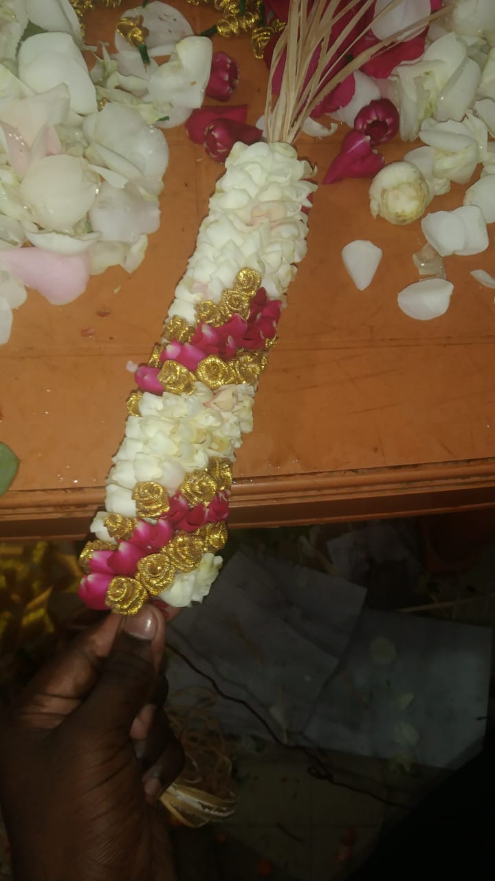 Garland making fresh flower mala for wedding in kanyakumari Tirunelveli Thenkasi